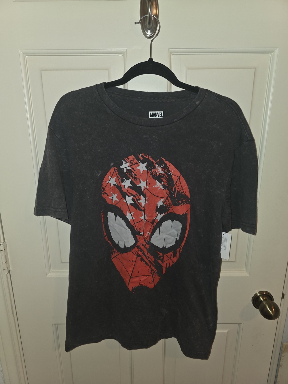 Marvel Black Graphic Spider-Man Face Tee